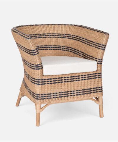 Marbella Striped Rattan Dining Chair