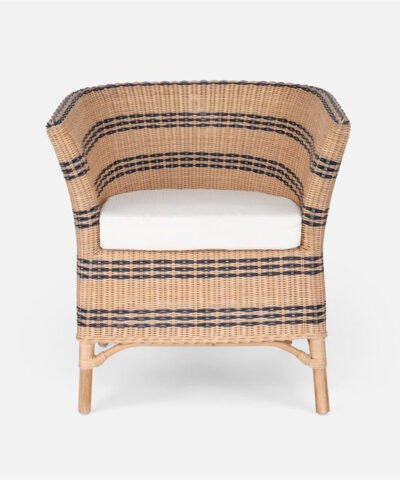 Marbella Striped Rattan Dining Chair