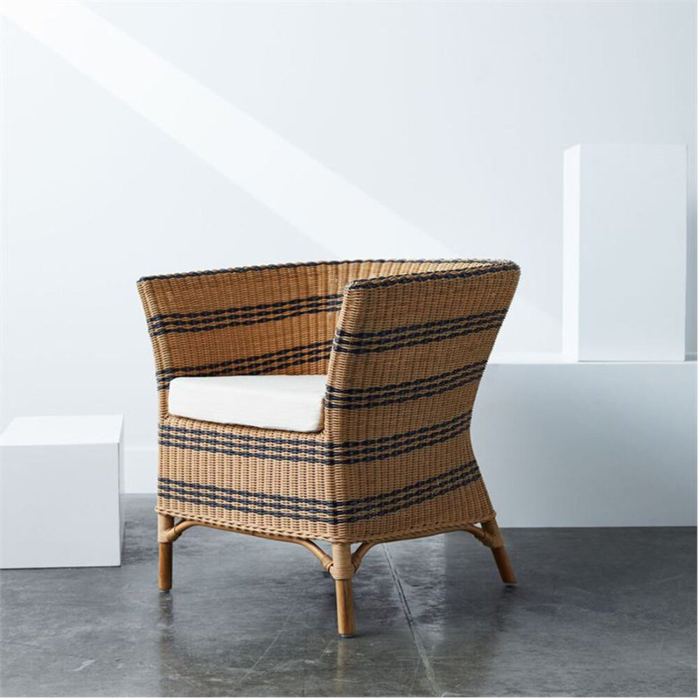 Marbella Striped Rattan Dining Chair