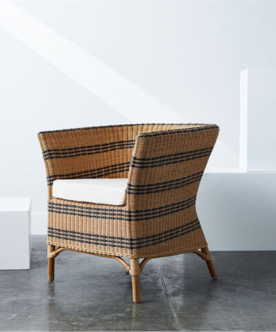 Marbella Striped Rattan Dining Chair