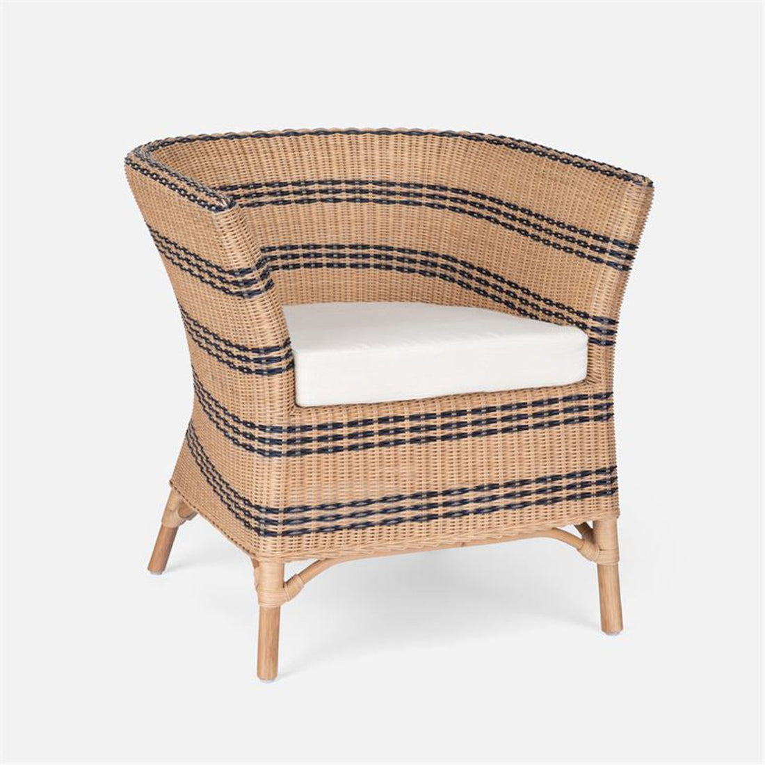 Marbella Striped Rattan Dining Chair