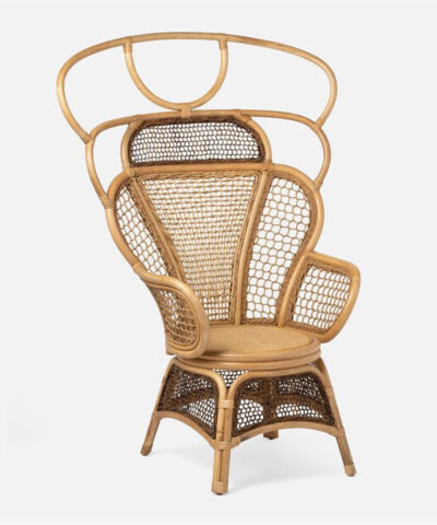 Alcobendas Natural Rattan Bamboo Lounge Chair