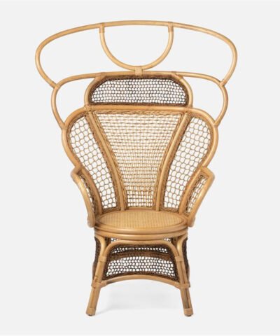 Alcobendas Natural Rattan Bamboo Lounge Chair