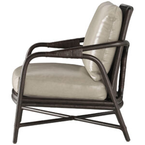 Ipoh Dark Brown Rattan Lounge Chair With Cushion