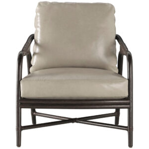 Ipoh Dark Brown Rattan Lounge Chair With Cushion