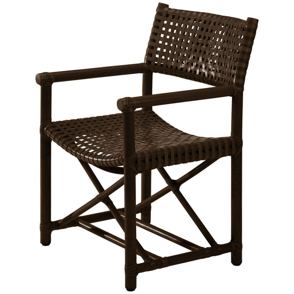 Sibu Dark Brown Laced Arm Rattan Chair