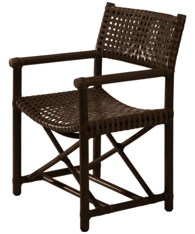 Sibu Dark Brown Laced Arm Rattan Chair