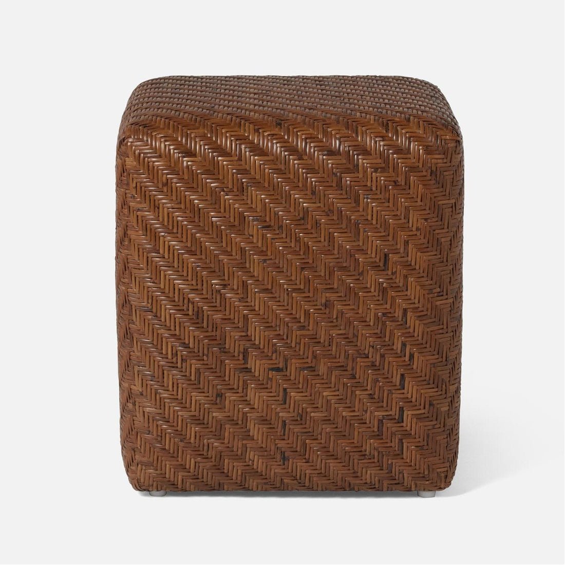 nania-kogu 2 Almería Brown Square Rattan Stool