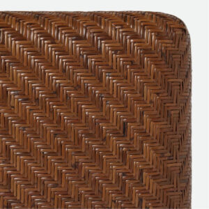 Almería Brown Square Rattan Stool