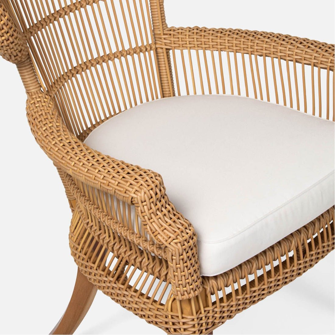 nania-kogz 4 Labuan Rattan Wicker Outdoor Dining Chair With Cushion