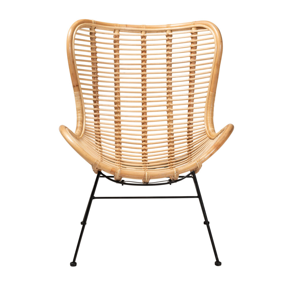 Invercargill Natural Iron leg Rattan Club Chair