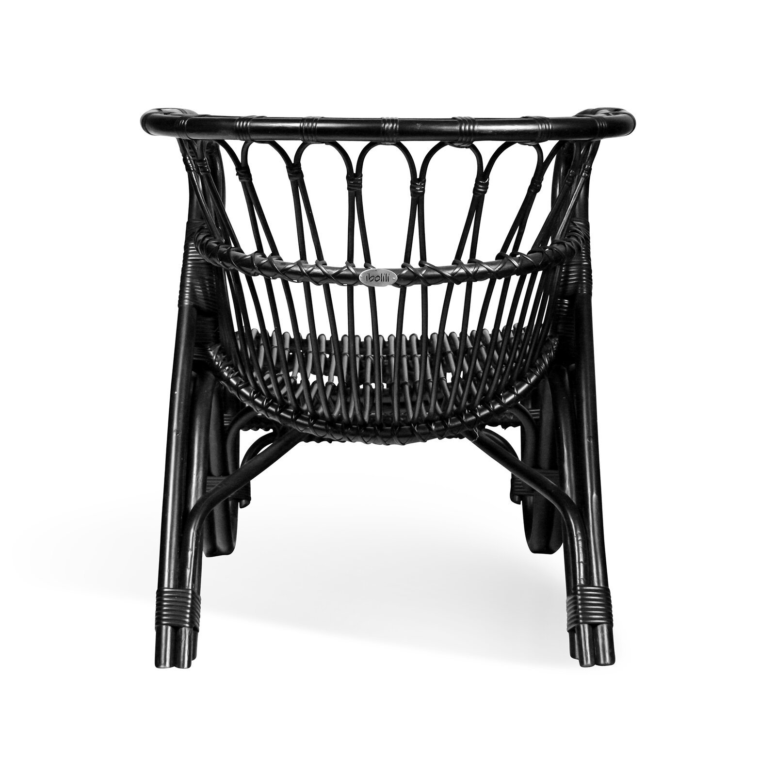 Timaru Black Glossy Rattan Accent Chair