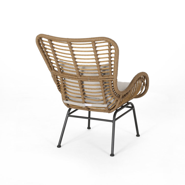 Napier Rattan Upholstered Armchair With Cushion