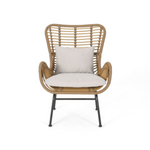 Napier Rattan Upholstered Armchair With Cushion