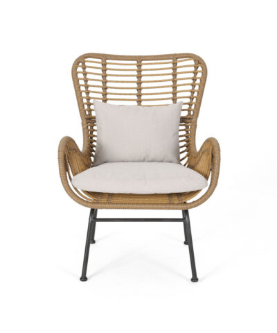 Napier Rattan Upholstered Armchair With Cushion