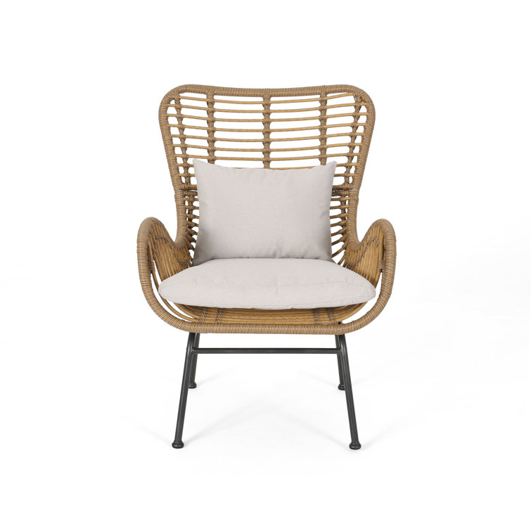 Napier Rattan Upholstered Armchair With Cushion