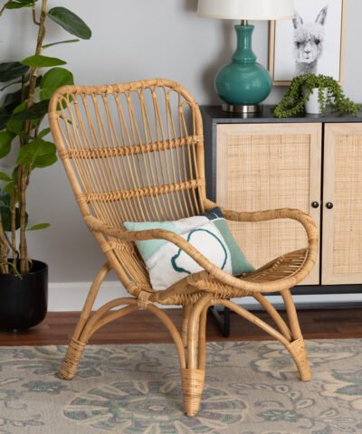 Taupo Modern Rattan Armchair leg Rattan