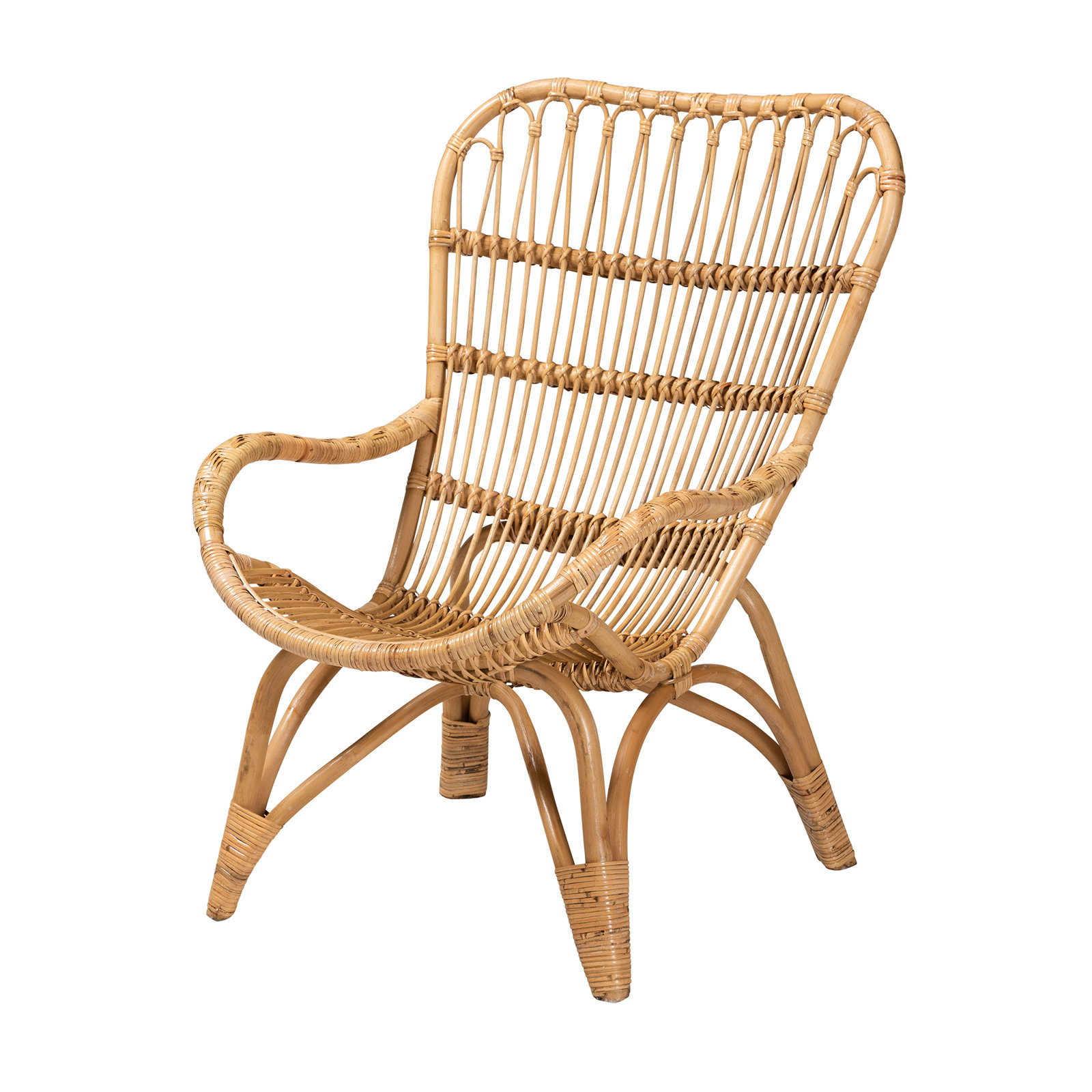 Taupo Modern Rattan Armchair leg Rattan