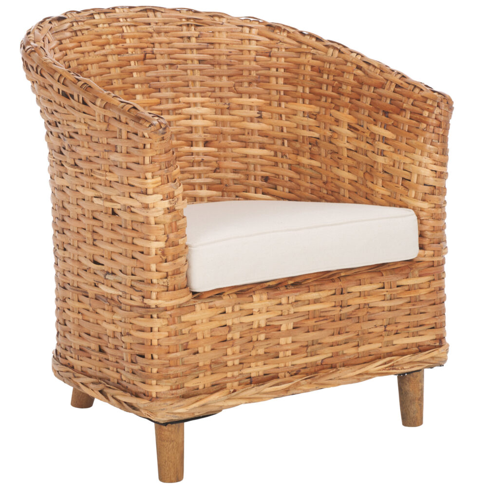 Awamutu Full Rattan Barrel Chair Natural