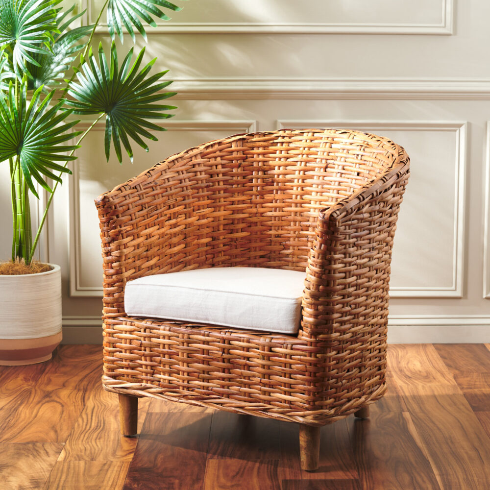 Awamutu Full Rattan Barrel Chair Natural