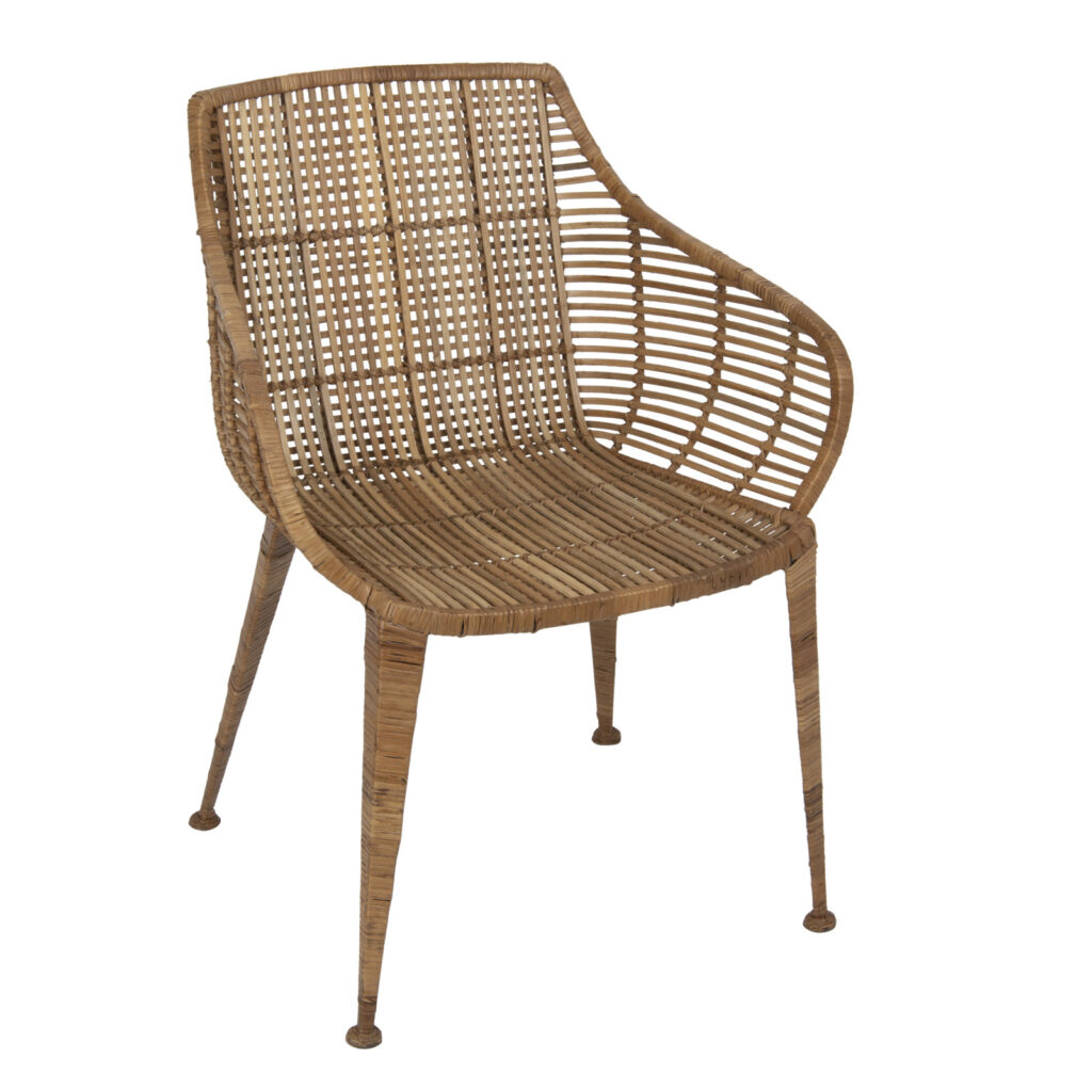 Feilding Natural Rattan Upholstered Armchair