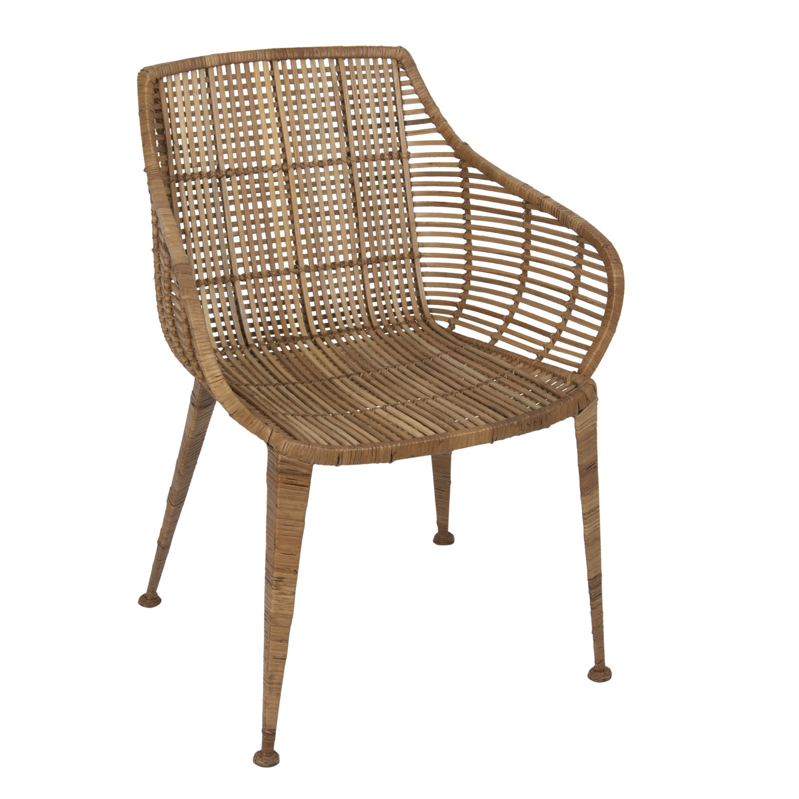 Feilding Natural Rattan Upholstered Armchair