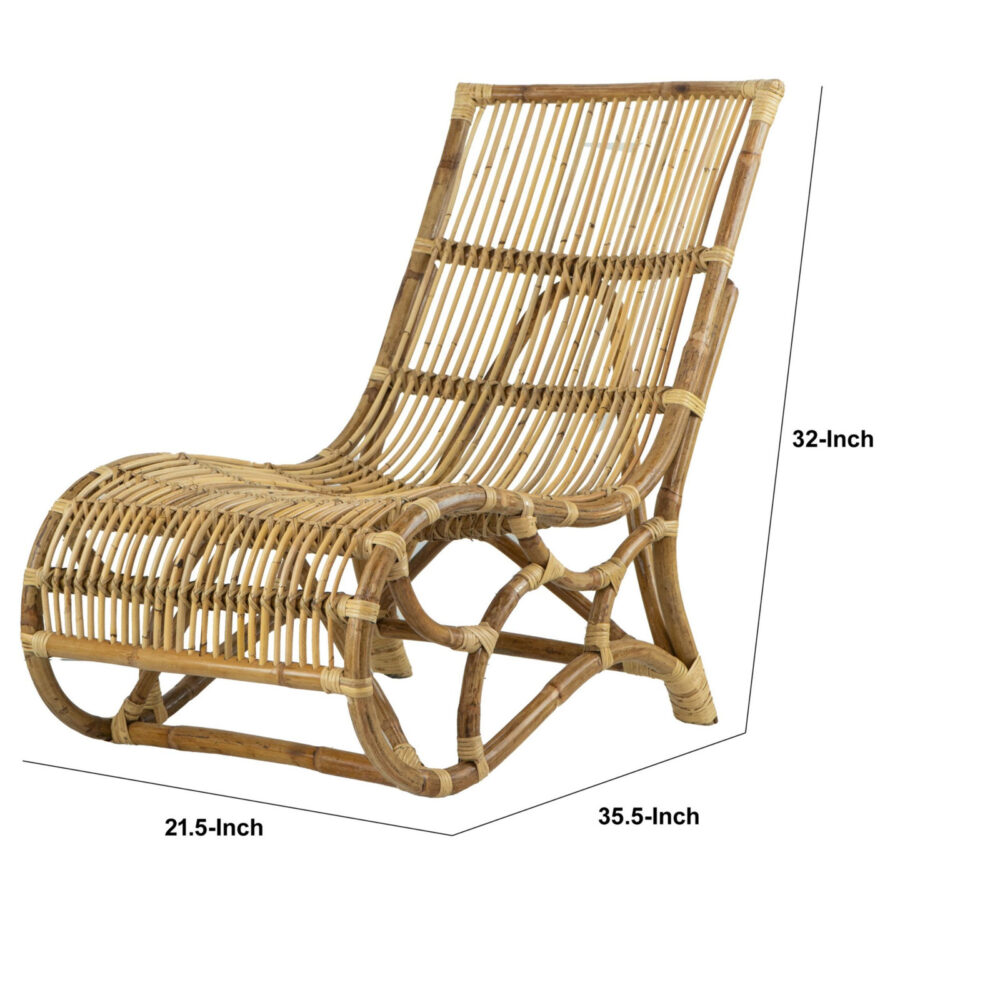 Palmerston Rattan Accent Lounger Chair Natural