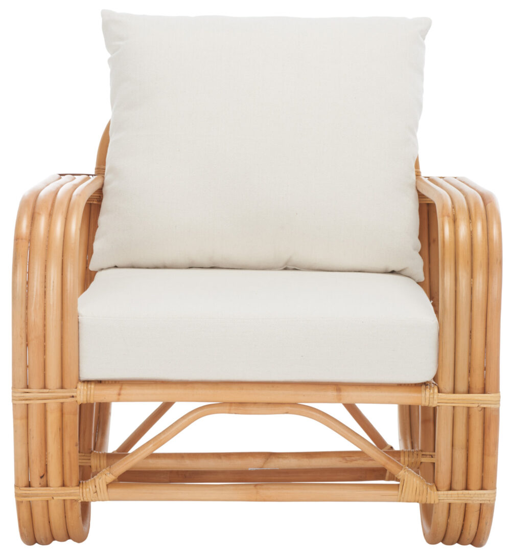 Richmond Rattan Armchair upholstered in thick Rattan