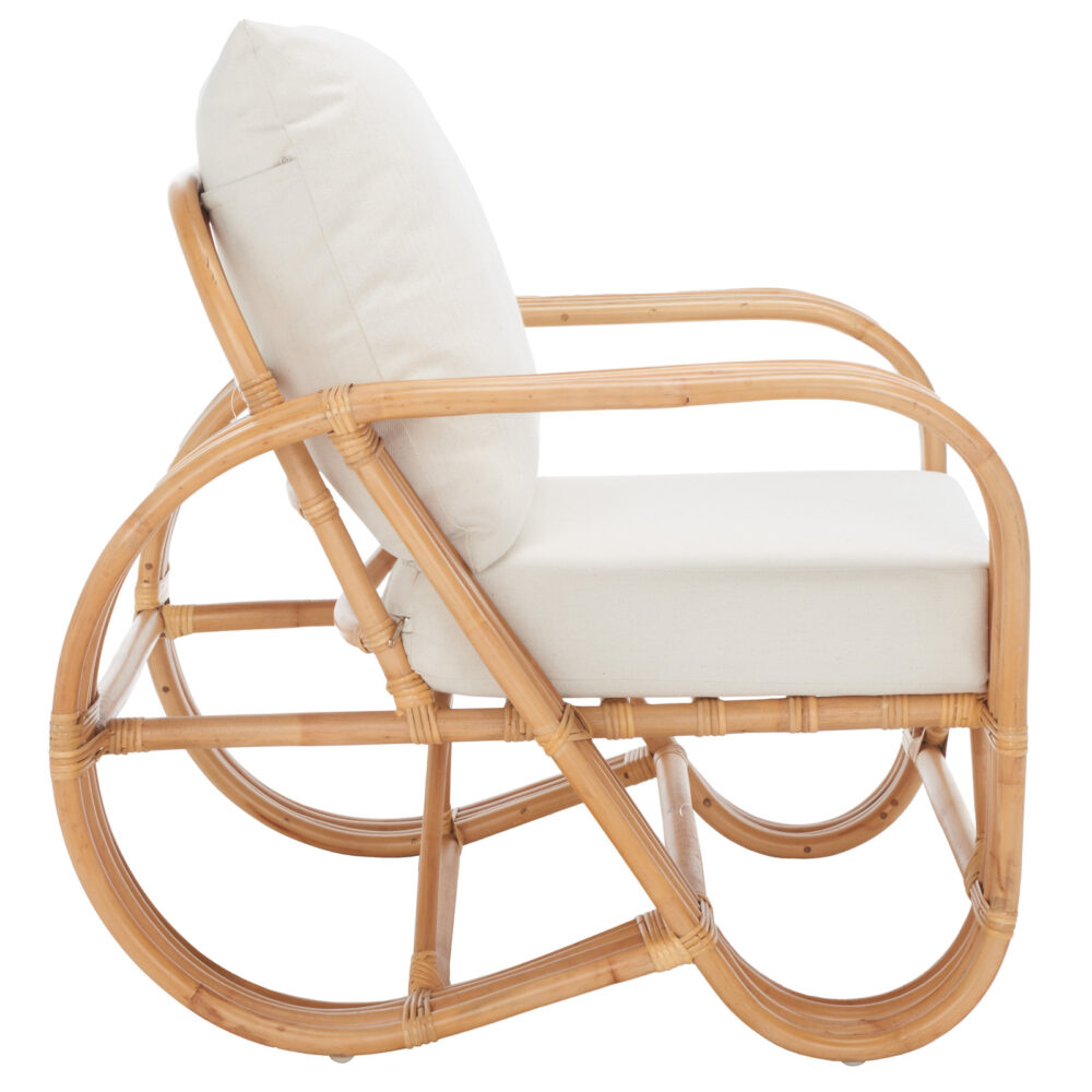 Richmond Rattan Armchair upholstered in thick Rattan