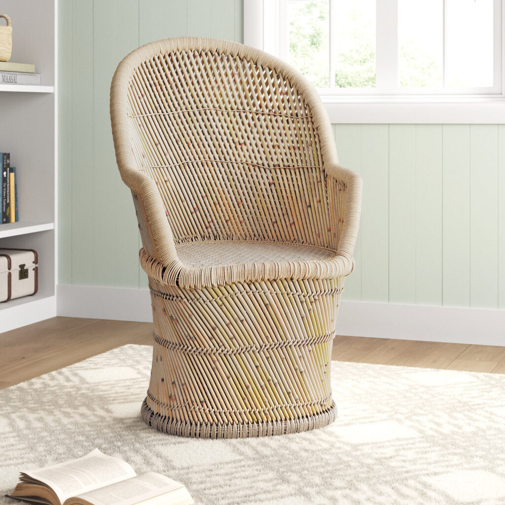 Gisborne Full Rattan Barrel Chair Natural