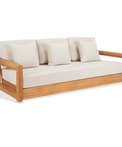 Al Kharj Teak Outdoor Patio Sofa 3 Seater