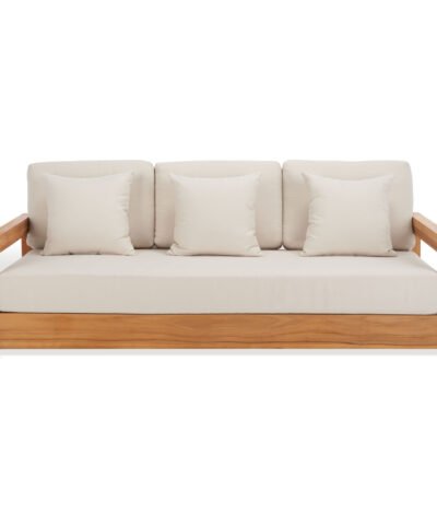 Al Kharj Teak Outdoor Patio Sofa 3 Seater