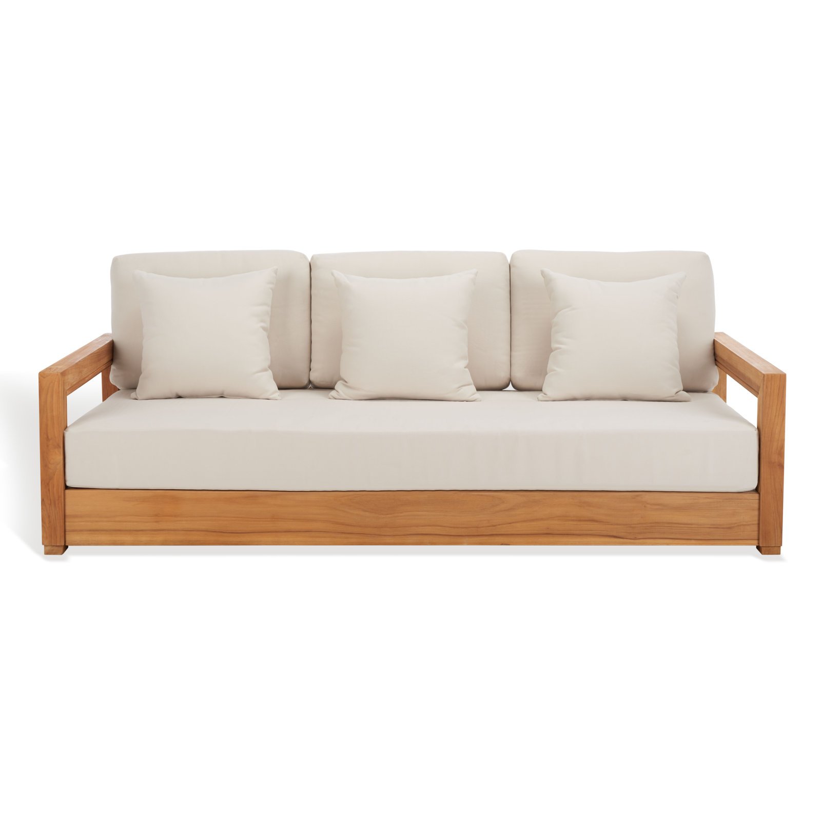 nania-kojd 8 Al Kharj Teak Outdoor Patio Sofa 3 Seater