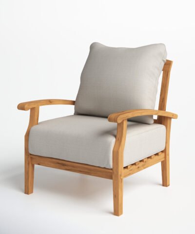 Najran Teak Patio Lounger Chair with Cushions