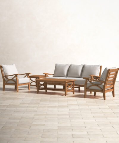 Yanbu Teak 5pc Outdoor Seating Group with Cushions