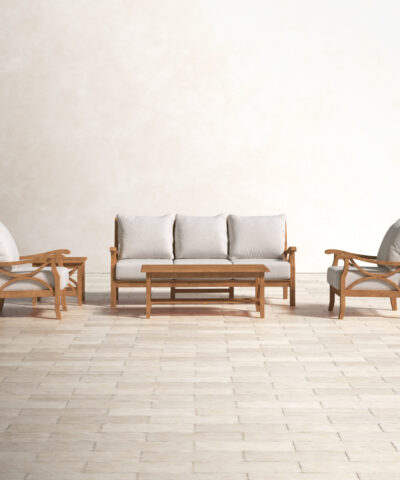 Yanbu Teak 5pc Outdoor Seating Group with Cushions