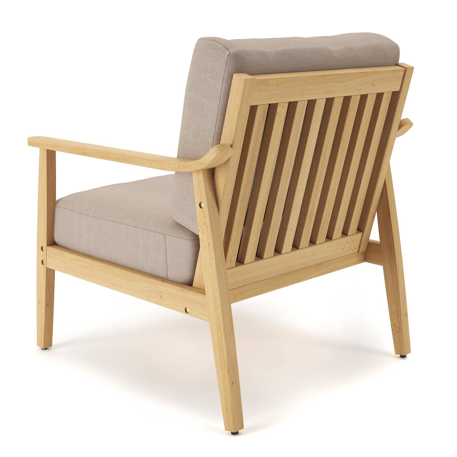 nania-kojj 3 Jizan Teak Natural Lounger Chair with Cushions
