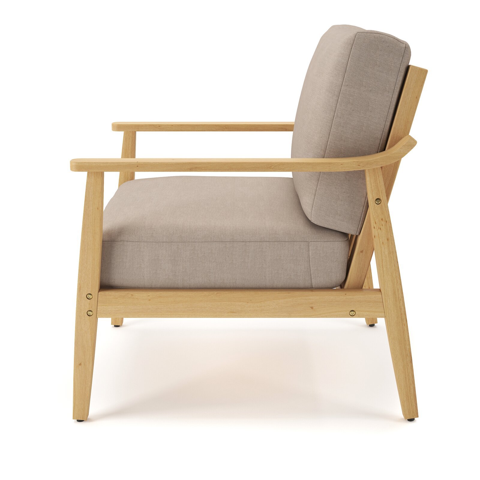 nania-kojj 4 Jizan Teak Natural Lounger Chair with Cushions