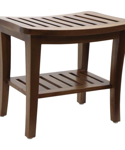 Al Qatif Teak Shower Stool Brown