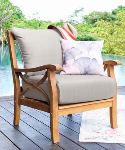 Ras Tanura Teak Patio Garden Chair with Cushions