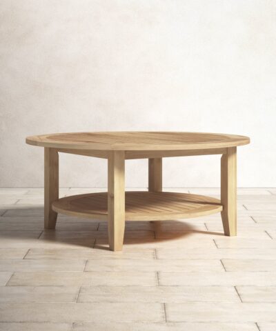 Arar Teak Outdoor Round Coffee Table Natural