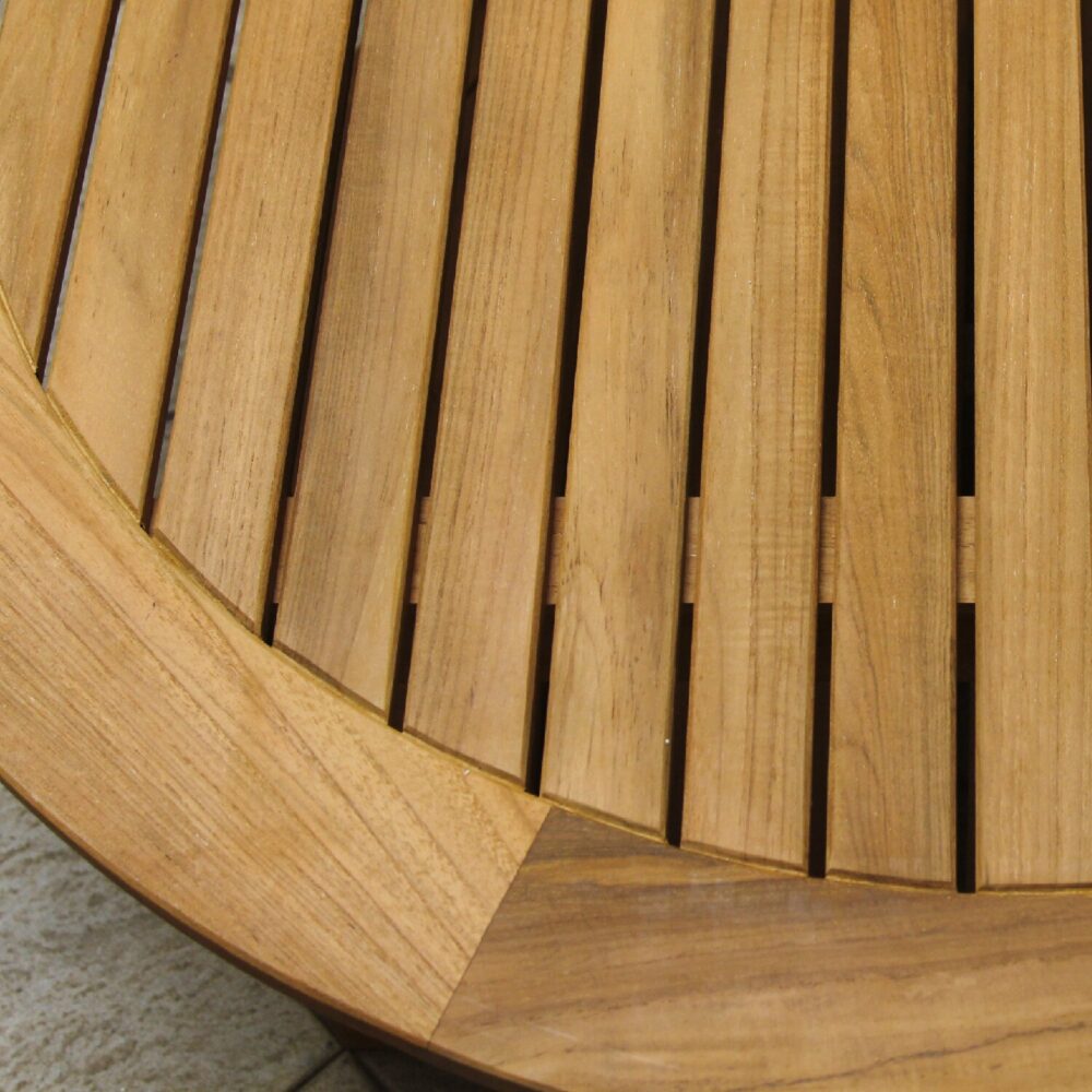 Arar Teak Outdoor Round Coffee Table Natural