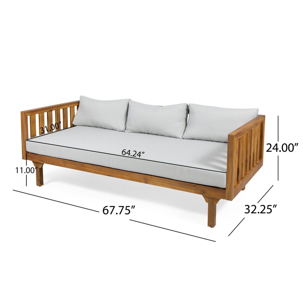 Tabuk Natural Outdoor Patio Sofa 3 Seater