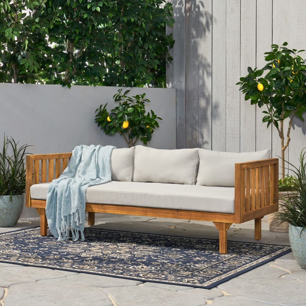 Tabuk Natural Outdoor Patio Sofa 3 Seater