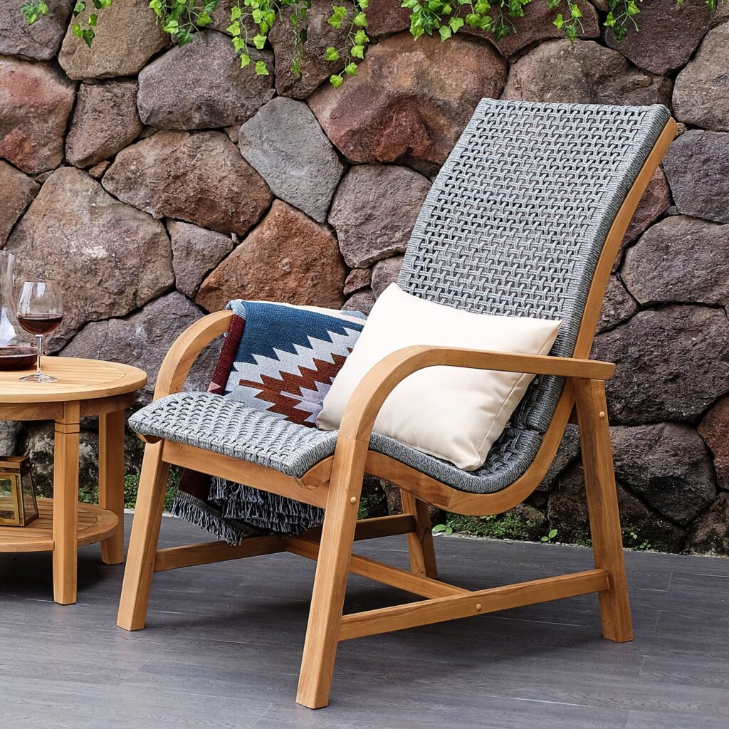 Ha'il Teak Patio Lounge Chair Back Cushion