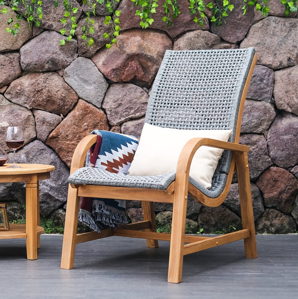 Ha'il Teak Patio Lounge Chair Back Cushion