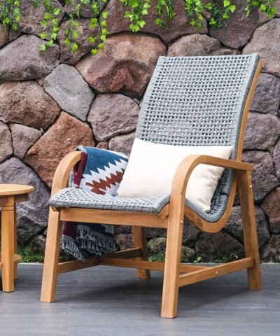 Ha'il Teak Patio Lounge Chair Back Cushion
