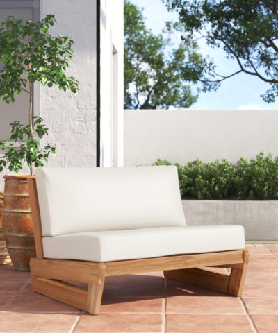 Sila Teak Patio Lounger Chair with Cushions