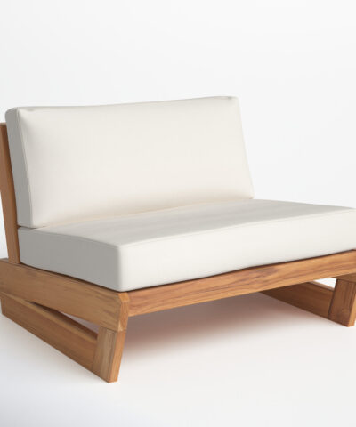 Sila Teak Patio Lounger Chair with Cushions