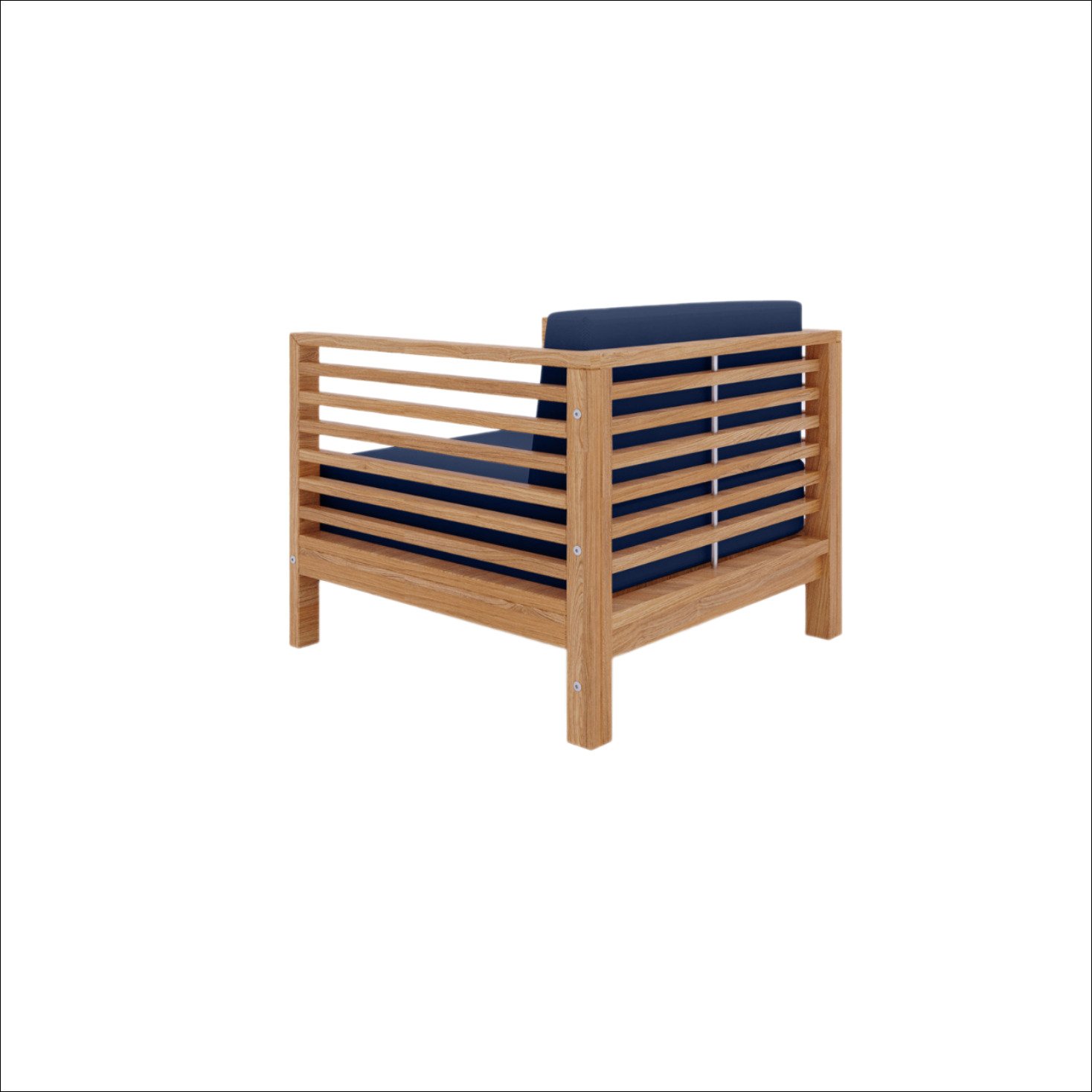 nania-kokj 3 Oasis Line Arm Teak Lounge Chair with Cushion